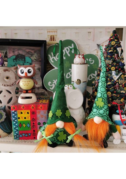 2'li Set St. Patrick Günü Cüce Decora Nisse Irlanda Hediyesi Yonca (Yurt Dışından) fırsatları