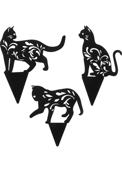 Kedi Bahçe Kazığı Akrilik Açık Hava Heykeli Bahçe Dekoru, Çim (Yurt Dışından)