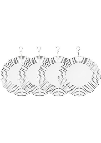 Paket 8 Inç Sublimasyon Rüzgar Döndürücü 3D Iç Mekan Dış Mekan Bahçe Için (Yurt Dışından)
