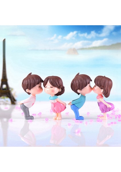 Adet Sevimli Aşıklar Çift Figürleri Minyatür El Sanatları Tatlı Süsleme (Yurt Dışından) fırsatları