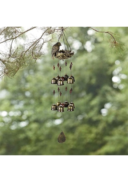 Adet Kuş Yuvası Rüzgar Çanları, 12 Parça Bronz Çanlı Rüzgar Çanı (Yurt Dışından)