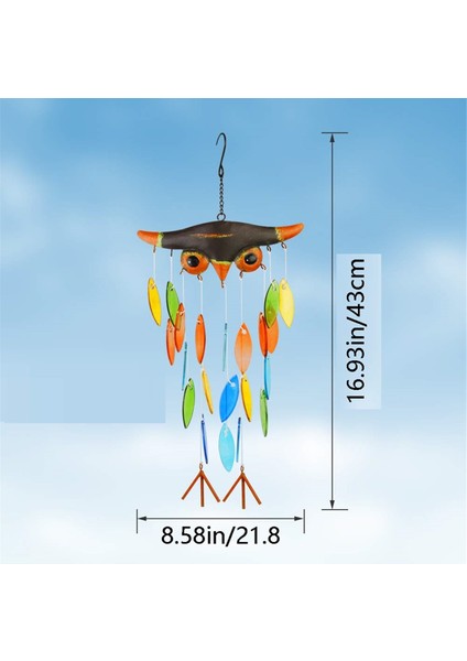 Baykuş Rüzgar Çanı, Demir Halk Sanatı Baykuş Model Tasarım Rüzgar Çanları (Yurt Dışından)