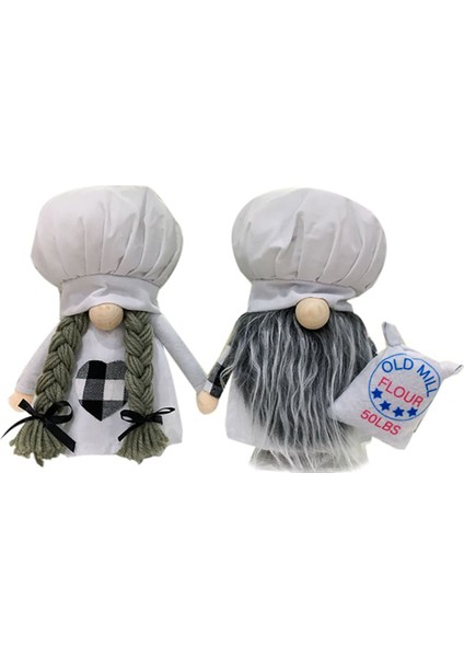 Cüceler Peluş Dekor Bay Cüce ve Bayan Cüce Bebekleri Noel Süsü (Yurt Dışından)