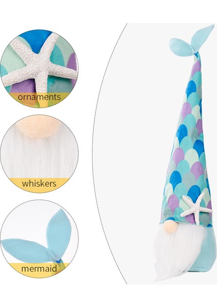 Ocean Festival Gnome Denizkızı Kuyruğu Bebek Ev Düğün Dekorasyonu, A (Yurt Dışından) fiyatları