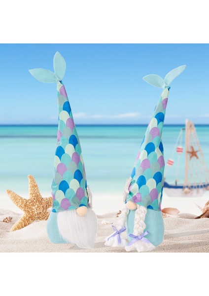 Ocean Festival Gnome Denizkızı Kuyruğu Bebek Ev Düğün Dekorasyonu, A (Yurt Dışından) indirimleri