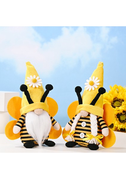 Bumble Bee Çizgili Cüce Bal Arısı Elfleri Parti Kendin Yap Süslemeleri, B (Yurt Dışından) fiyatları