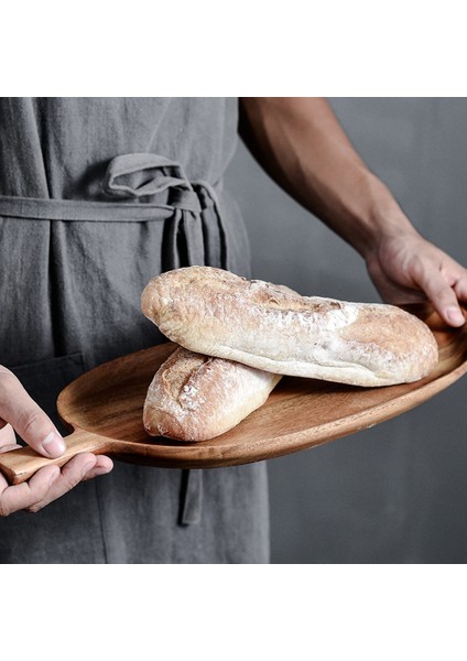 Yaprak Şekli Ekmek Tabağı Ahşap Servis Tabağı Meyve Sebze Tepsi Sofra Takımı A (Yurt Dışından)