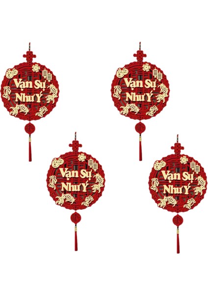 Vietnamca Metin Dekorasyonu Bahar Festivali Kolye Iyi Şanslar Yayı (Yurt Dışından)