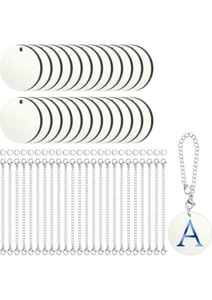 72 Adet Süblimasyon Charm Aksesuarları Kupa Adı Mdf Boşlukları, Yuvarlak (Yurt Dışından)