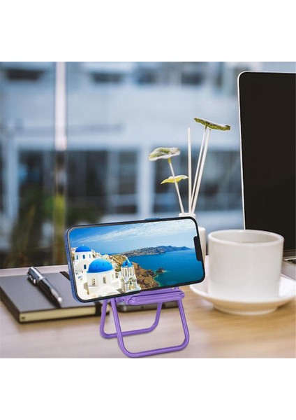 Mini Sandalye Telefon Tutucu Minyatür Katlanır Saç Masaüstü Telefon Standı (Yurt Dışından) fırsatları
