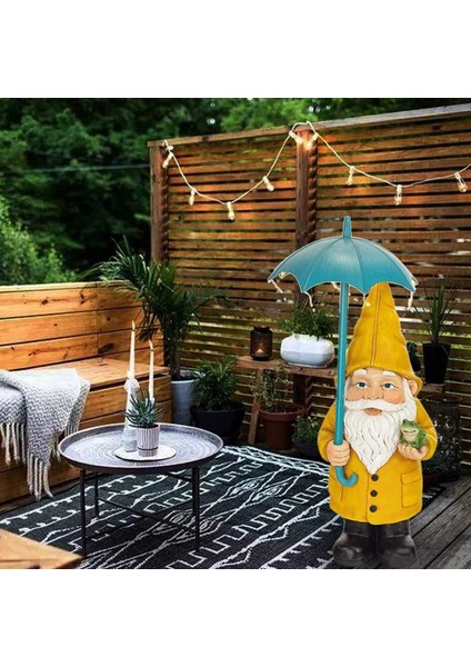 Güneş Enerjili LED Işıklı Bahçe Cüce Heykeli Gnome Patio Süsü (Yurt Dışından) modelleri
