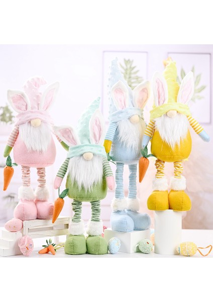Paskalya Tavşanı Cüce Tavşan Havuç Peluş Oyuncaklar Bebek Çocuk Ev Dekoru, D (Yurt Dışından) modelleri
