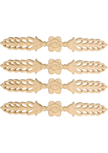 Adet Ahşap Oymalı Çıkartma Içi Boş Çizgili Çiçek Köşe 24.5cmx3.5cm (Yurt Dışından) fiyatları