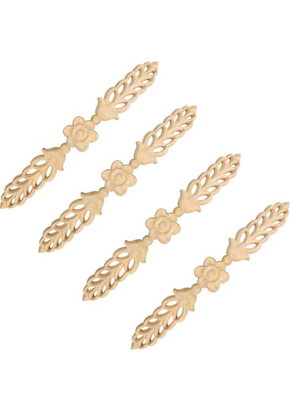 Adet Ahşap Oymalı Çıkartma Içi Boş Çizgili Çiçek Köşe 24.5cmx3.5cm (Yurt Dışından) modelleri