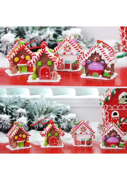 Yumuşak Kil Dekorasyon Süsleri Noel Pencere Sahnesi Düzeni Aksesuarları C (Yurt Dışından) fiyatları