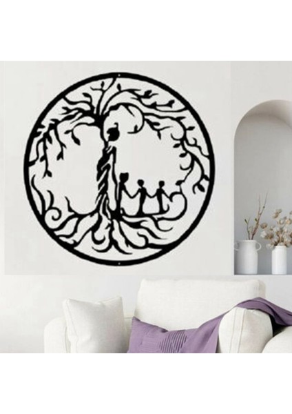 Metal Ağaç Anne Çocuklu Duvar Sanatı Metal Asma - 4 Çocuk (Yurt Dışından) modelleri