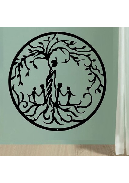 Metal Ağaç Anne Çocuklu Duvar Sanatı Metal Asma - 4 Çocuk (Yurt Dışından) fırsatları