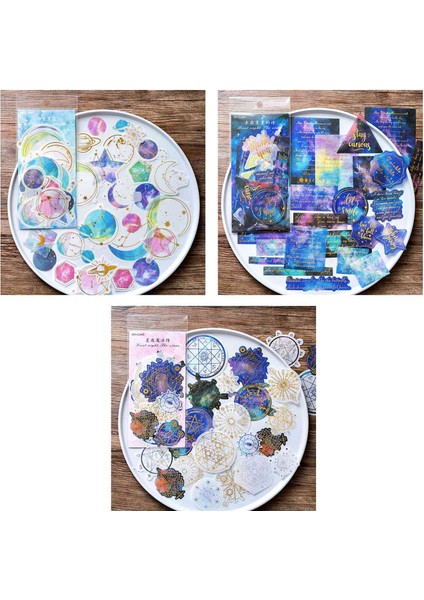180 Adet Galaxy Washi Etiketleri, Scrapbooking, Kendin Yap Sanat El Sanatları, Albüm (Yurt Dışından) fiyatları