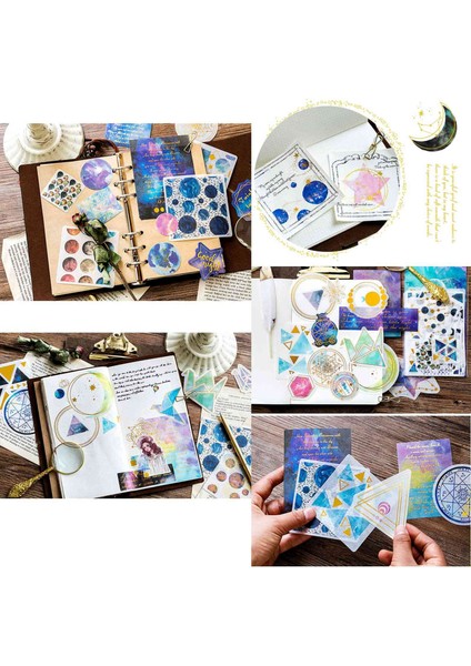 180 Adet Galaxy Washi Etiketleri, Scrapbooking, Kendin Yap Sanat El Sanatları, Albüm (Yurt Dışından) indirimleri