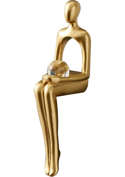 Düşünen Heykel Soyut Figür Heykel Küçük Reçine Ofis Dekoru A (Yurt Dışından)