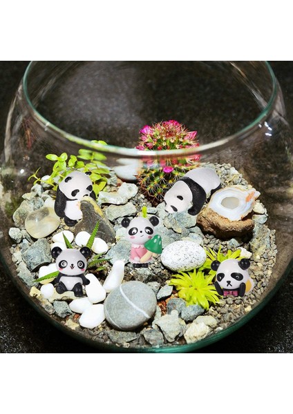 16 Adet Sevimli Panda Bebekleri Sevimli Panda Oyuncak Figürleri Oyuncak Mini Panda (Yurt Dışından)
