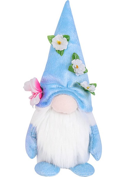 Tatil Dekorasyonu Çocuklar Doğum Günü Hediyesi Tomte Peluş Bebek (Mavi) (Yurt Dışından)