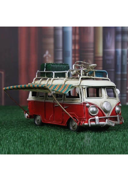 Yaratıcı Ev Klasik Metal Otobüs Modeli Hediye Retro Demir Araba Modeli A (Yurt Dışından)