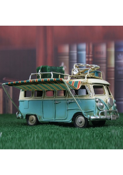 Yaratıcı Ev Klasik Metal Otobüs Modeli Hediye Retro Demir Araba Modeli A (Yurt Dışından)