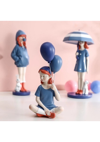 Modern Heykel Balon Kız Figürleri Tatlı Kızlar Karakter Modeli C (Yurt Dışından) fiyatları