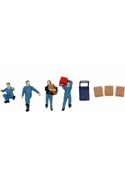 1:64 Taşıma Kutusu Seti, Lara Express, Yükleme ve Boşaltma Sahnesi Mavi (Yurt Dışından)