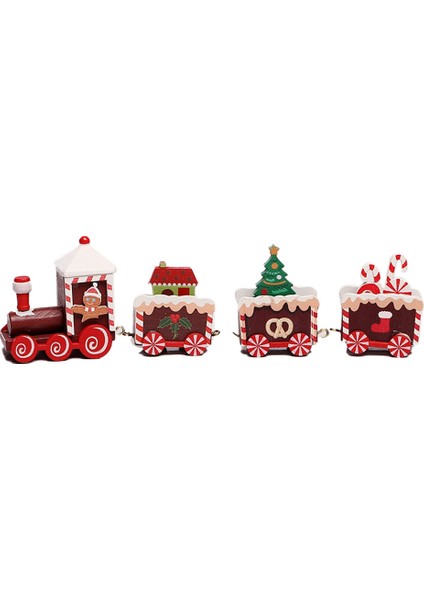 Ahşap Tren Süsü Ev Noel Baba Hediyesi Yeni Yıl Dekoru,k (Yurt Dışından)