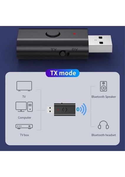 Bluetooth 5.3 Verici Alıcı, USB Bluetooth Adaptörü (Yurt Dışından)