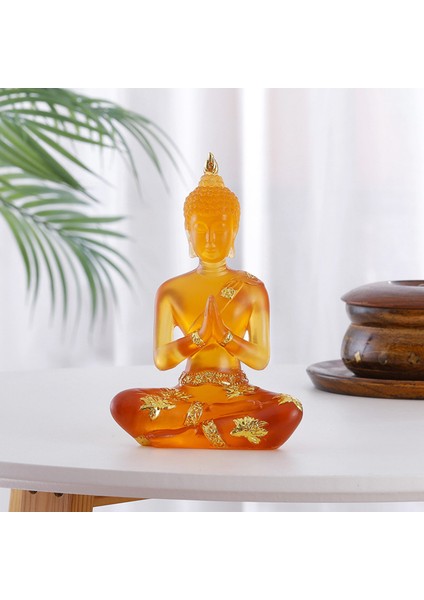 Şeffaf Oturan Buda Heykeli Zen Jest Heykelcik Heykel B (Yurt Dışından) fırsatları