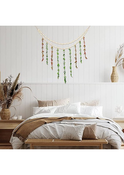 Asılı Okaliptüs Boho Dekoru Kendin Yap Fotoğraf Depolama Duvar Asılı Dekoru (Yurt Dışından) modelleri