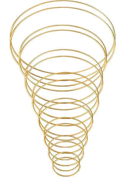 16 Adet Rüya Yakalayıcı Yüzükler Rüya Yakalayıcılar Için 8 Boyut Metal Kasnaklar (Yurt Dışından)