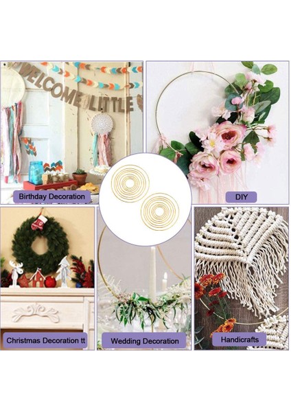 16 Adet Rüya Yakalayıcı Yüzükler Rüya Yakalayıcılar Için 8 Boyut Metal Kasnaklar (Yurt Dışından) fırsatları