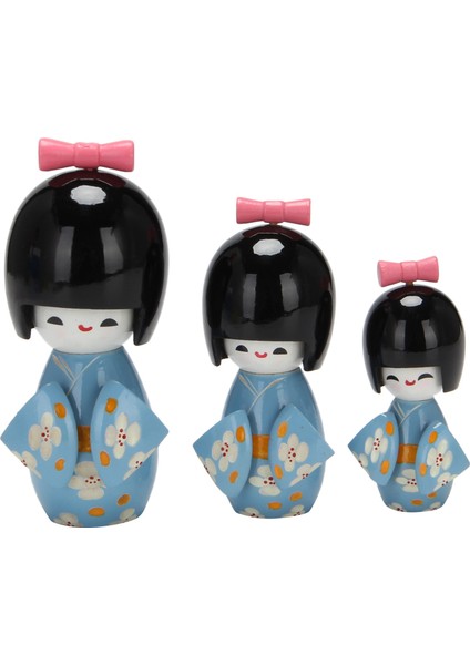 Japon Kokeshi Ahşap Bebekler Kız Hediye Dekorasyon Süsleme Model C (Yurt Dışından)