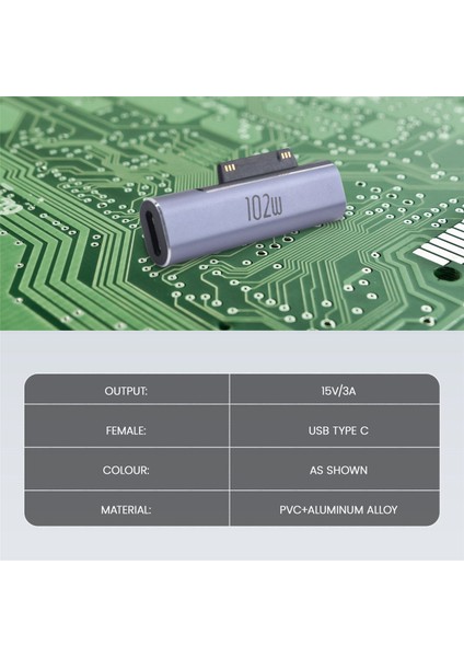 Surface Pro 3 4 Için 102W USB C Type C Pd Hızlı Şarj Fişi Dönüştürücü (Yurt Dışından)