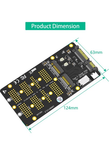 M.2(Ngff) Nvme Ssd/sata-Bus Ssd'den SFF-8611/8612 ve Sata Adaptörüne (Yurt Dışından)