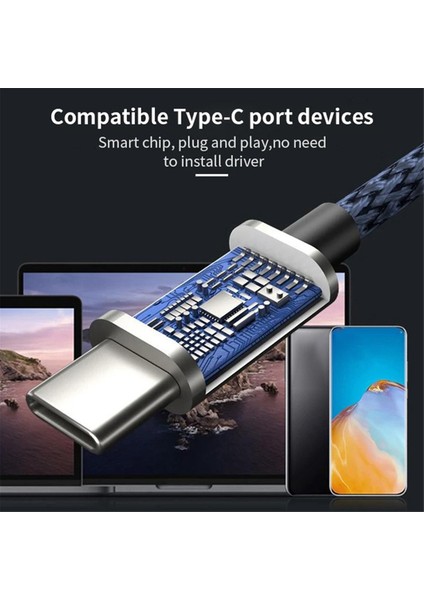 Huawei Için USB C Ses Kartı Hoparlör 3.5mm Ses Arabirimi Adaptörü (Yurt Dışından)