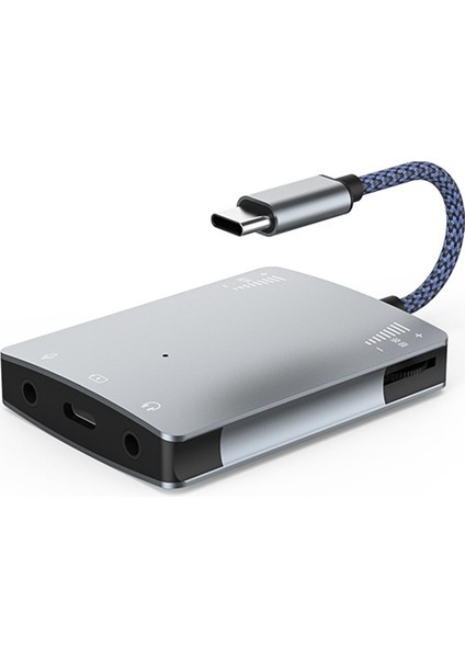 Huawei Için USB C Ses Kartı Hoparlör 3.5mm Ses Arabirimi Adaptörü (Yurt Dışından)