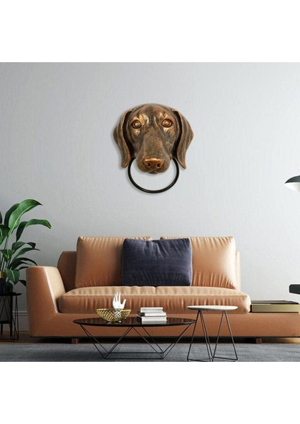 Köpek Başlı Kapı Tokmağı Retro Kapı Tokmakları Ön Kapı Dekorasyonu Için A (Yurt Dışından)