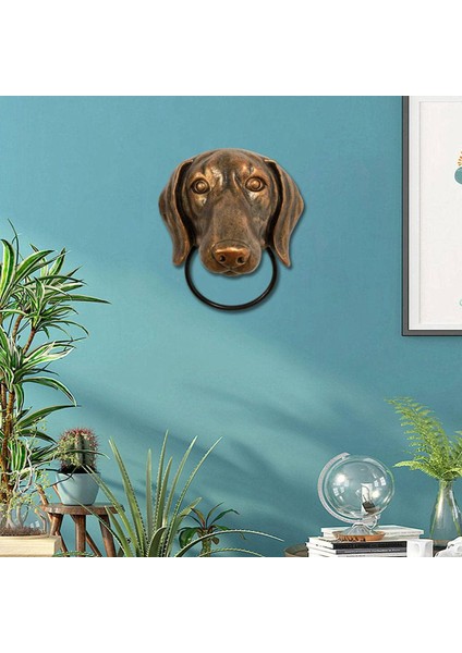 Köpek Başlı Kapı Tokmağı Retro Kapı Tokmakları Ön Kapı Dekorasyonu Için A (Yurt Dışından)