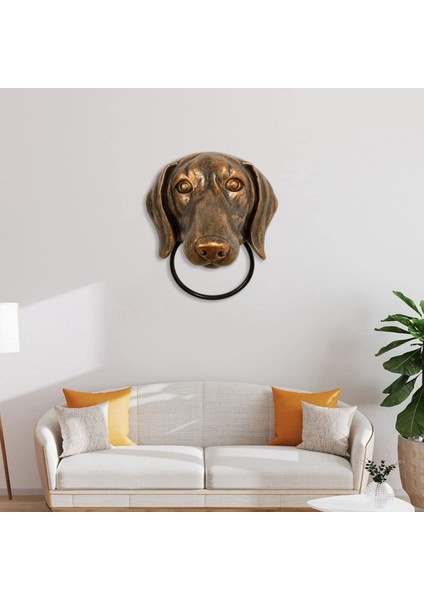 Köpek Başlı Kapı Tokmağı Retro Kapı Tokmakları Ön Kapı Dekorasyonu Için A (Yurt Dışından)
