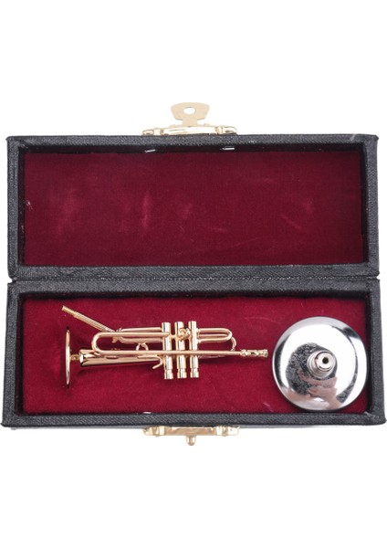 Minyatür Trompet Stand ve Kılıflı Mini Müzik Aleti Modeli (Yurt Dışından)