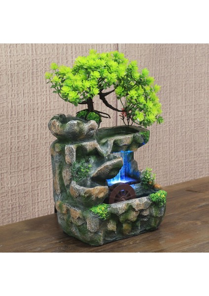 Kapalı Masaüstü Feng Shui Kayalık Çeşme Dekoru Abd Fişi (Yurt Dışından)