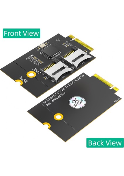 Çift Micro-Sd Kart, Tf Karttan Ngff M.2 Anahtar B Okuyucu (Yurt Dışından)