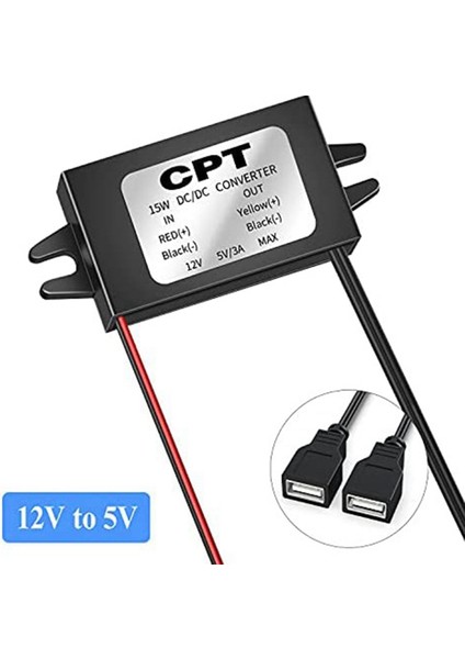 Dc Dönüştürücü 12V Ila 5V 3A 15W Dc USB Dönüştürücü Buck Modülü (Yurt Dışından)