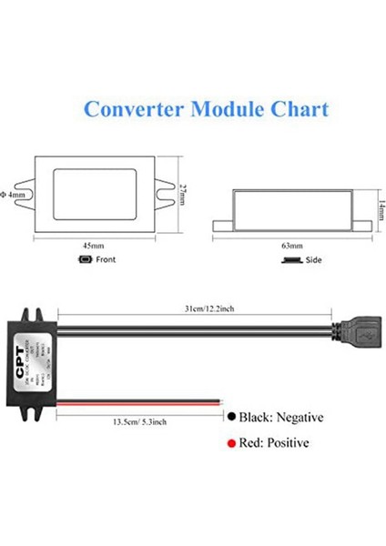 Dc Dönüştürücü 12V Ila 5V 3A 15W Dc USB Dönüştürücü Buck Modülü (Yurt Dışından)