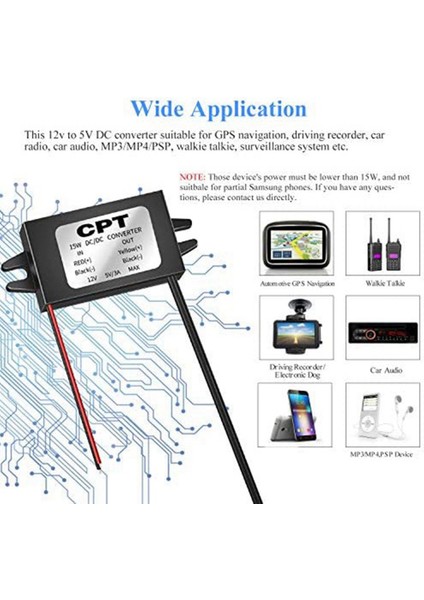 Dc Dönüştürücü 12V Ila 5V 3A 15W Dc USB Dönüştürücü Buck Modülü (Yurt Dışından)